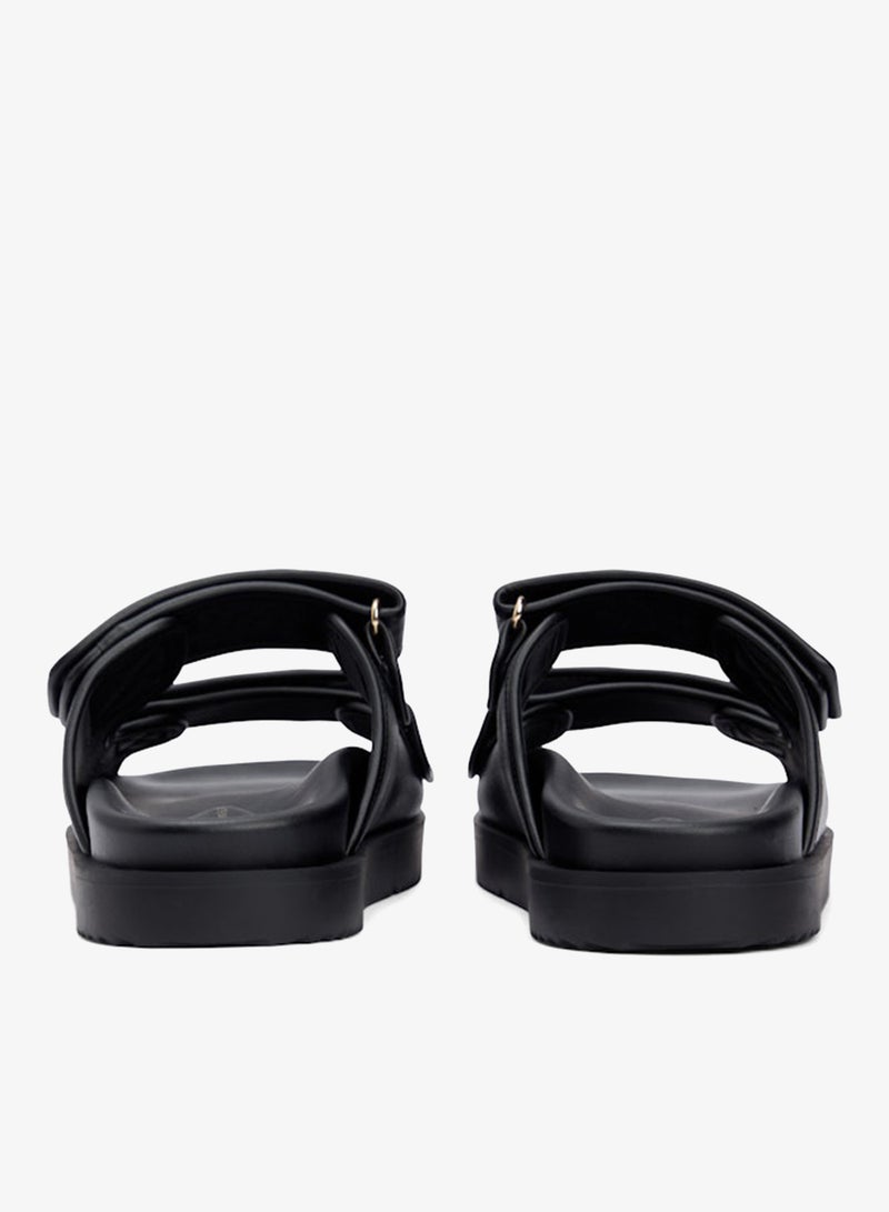 TOMMY HILFIGER Leather TH Monogram Double Strap Sandals - Image 4